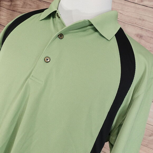 GRAND SLAM GOLF SHORT SLEEVE STRIPED POLYESTER POLO SHIRT MENS SIZE XL - Picture 2 of 6